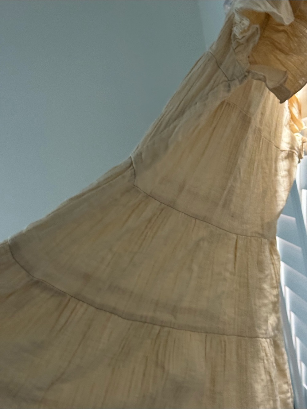 Tiered Maxi Dress in Light Beige